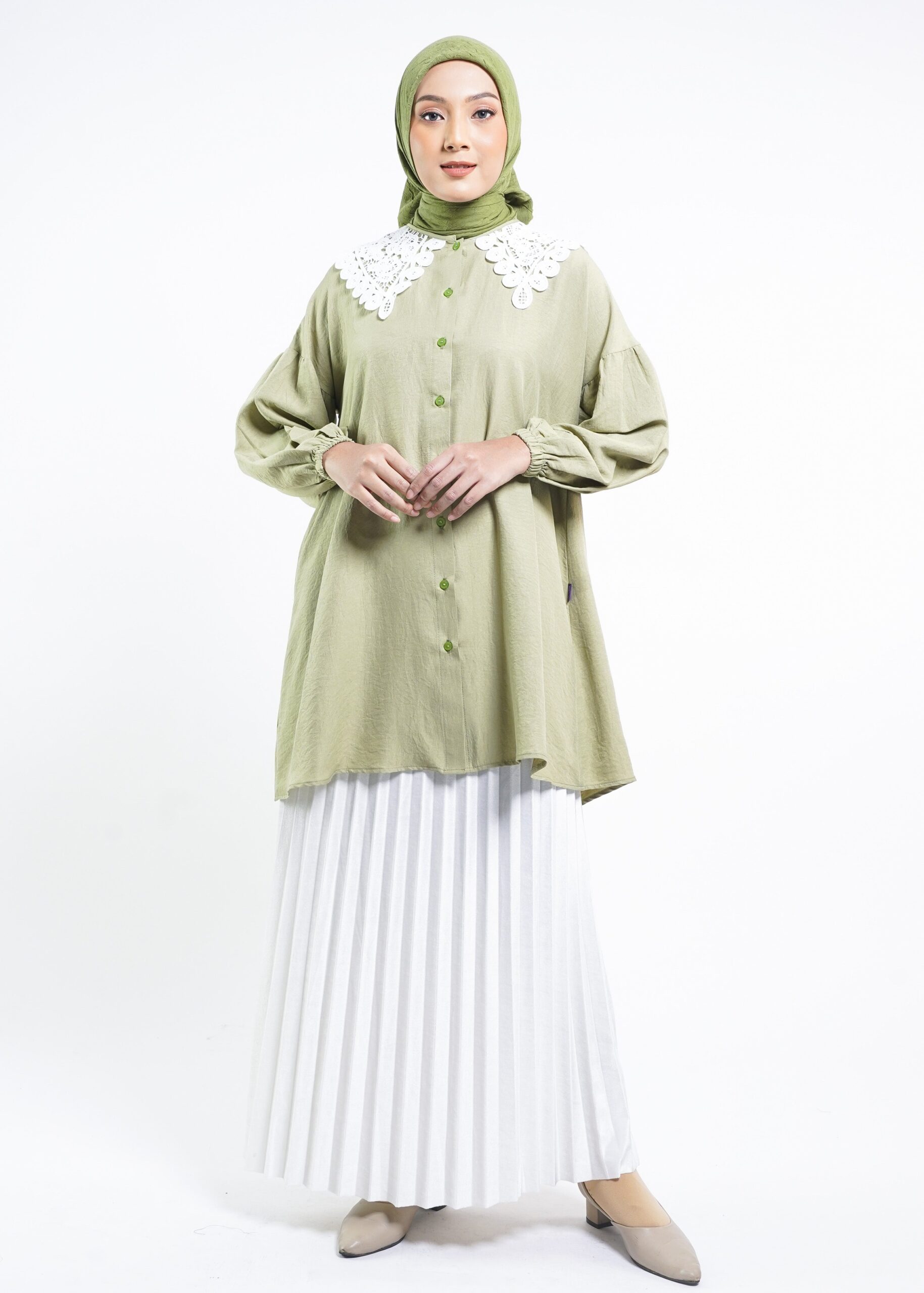 Tunik Crinckle Renda Al-Bukhari